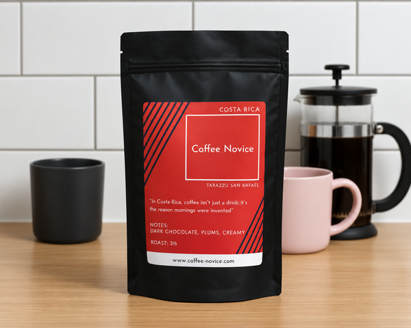 Costa Rica Tarrazu Single Origin Coffee – Creamy Body with Plum & Dark Chocolate Notes | Freshly Roasted by Coffee Novice